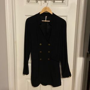 Free People mini button-front blazer dress